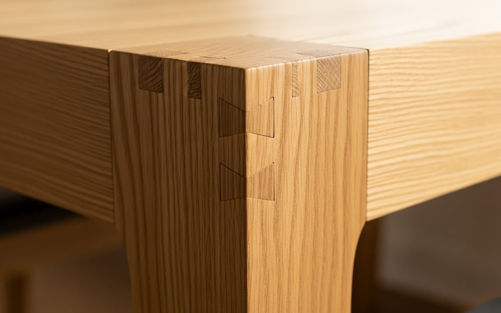 oak dining table haifa — פרט — פרזול detail