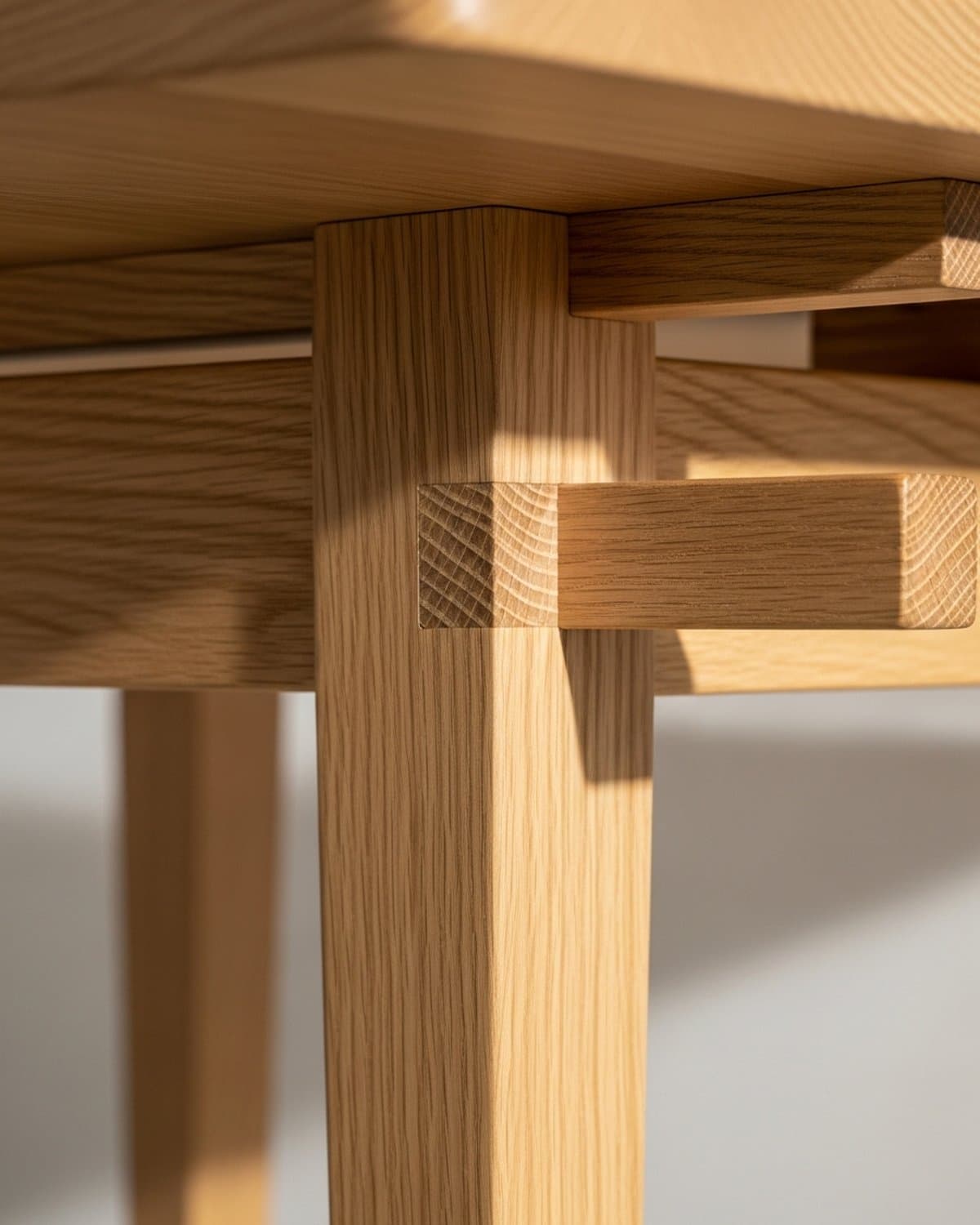 oak dining table haifa — פרט — גימור detail