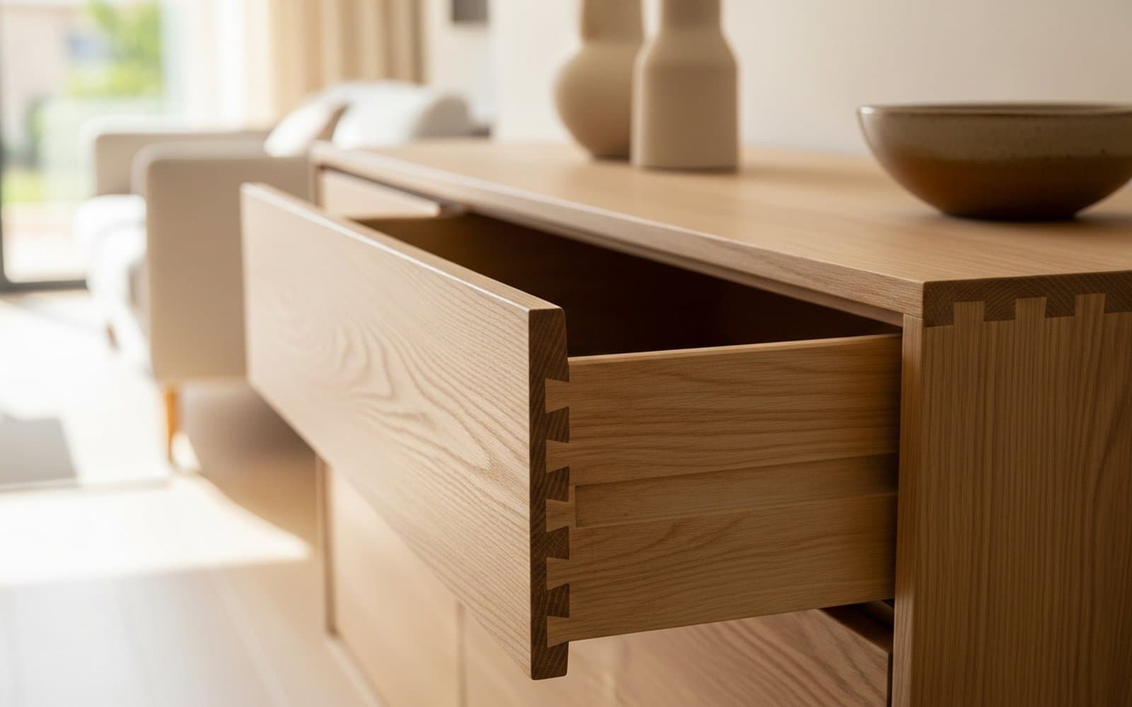 oak sideboard zichron — פרט — גימור detail
