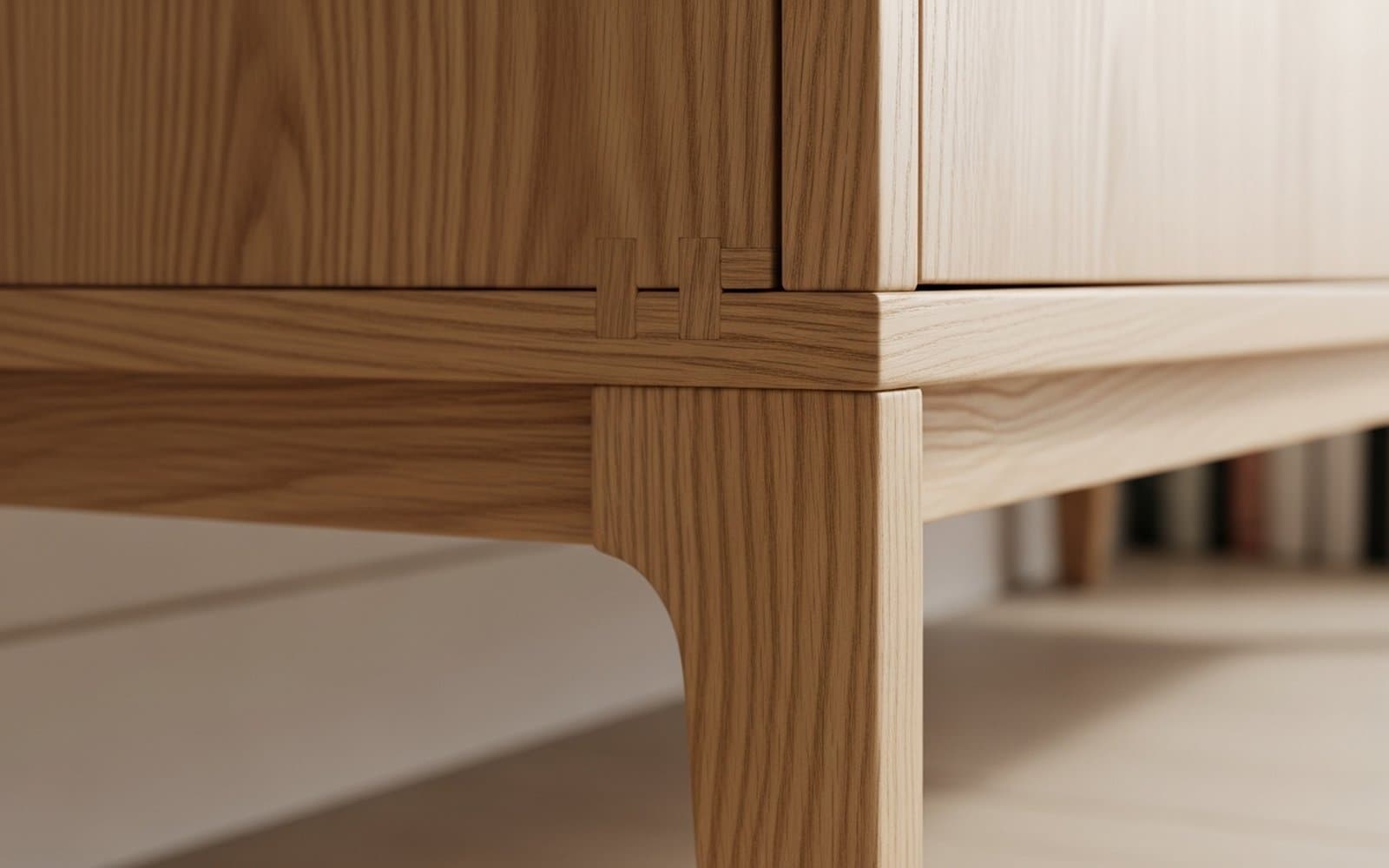 oak sideboard zichron — פרט — חיבורים detail